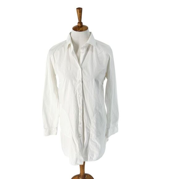 Max Mara Weekend Women's White Button Down Shirt Tunic Dress, size S - Picture 5 of 9